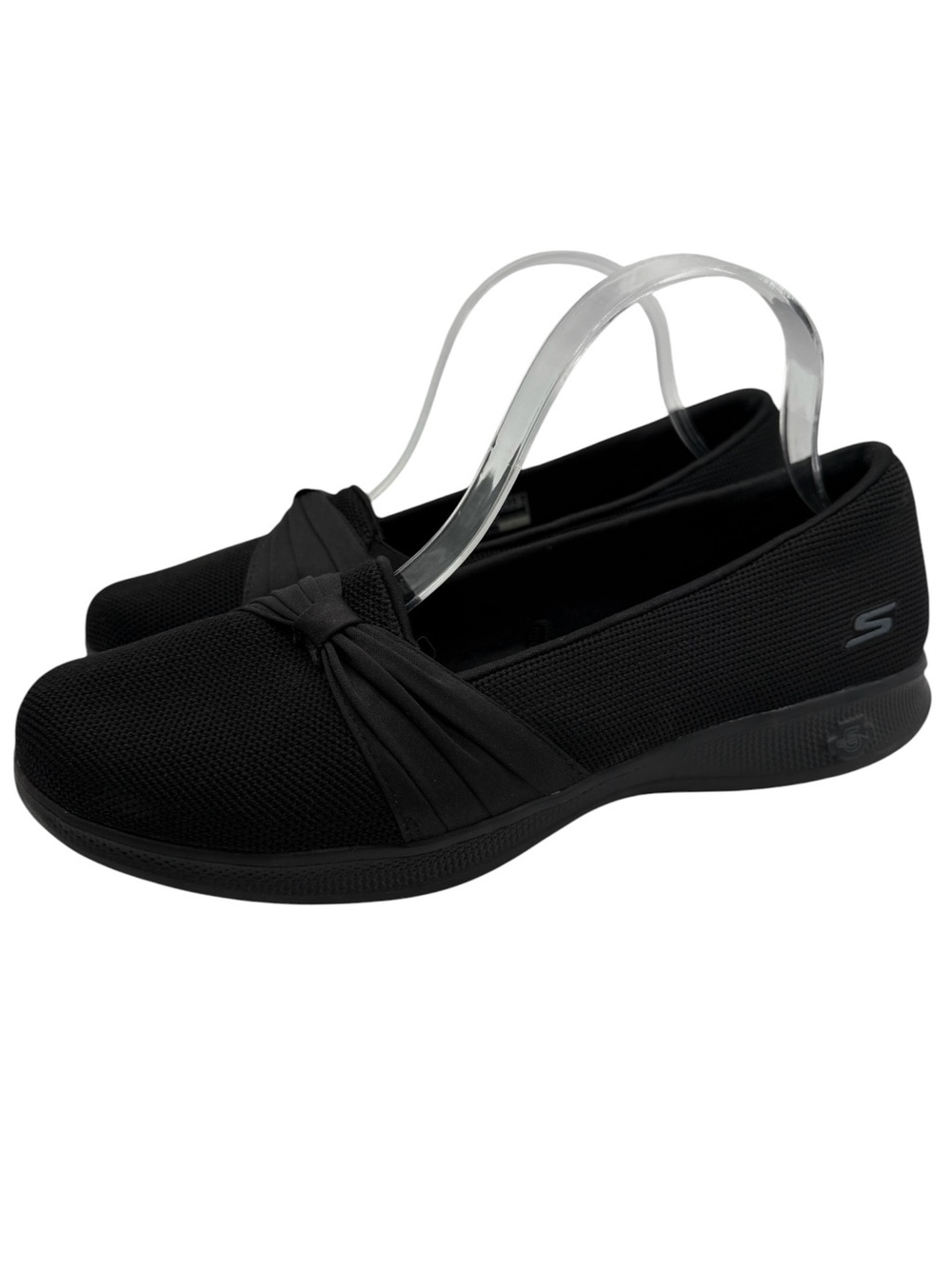 Skechers Womens Shoes Slip On Size 10 Black Knotted Comfort Cushioned Casual